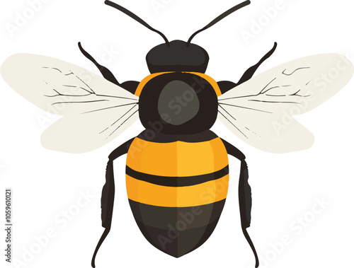 simple vector bumblebee clipart
