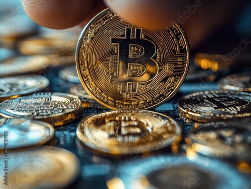 A cryptocurrency investor analyzing DeFi platforms for highreturn opportunities, Cryptocurrency, Speculative and highrisk photo