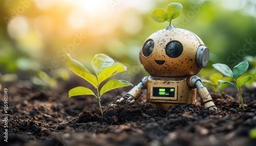 A retail investor using roboadvisors to build a diversified portfolio focused on green technology, FinTech, Techdriven and ethical photo