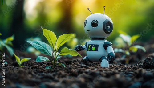A retail investor using roboadvisors to build a diversified portfolio focused on green technology, FinTech, Techdriven and ethical photo