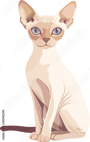 simple vector Donskoy Don Sphynx clipart