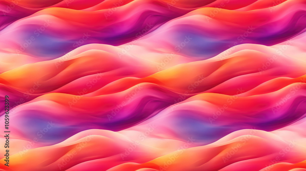 Fototapeta premium Dynamic bright color sunset curve wallpaper featuring vivid pastel sky glow creating a fluid neon vibrant colorful wavy gradient backdrop