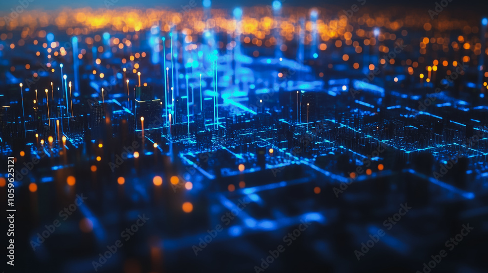 Obraz premium abstract professional business team people innovation connection of line from nail node to node on map background , networking concept