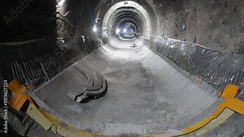 invert concrete pavement in metro tunnel construction