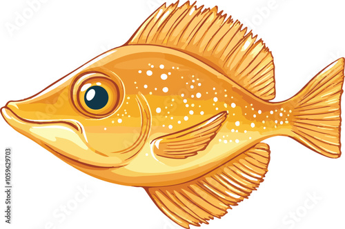 simple vector flounder clipart