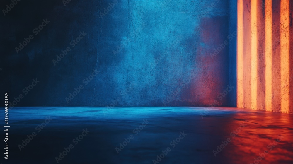 Obraz premium Urban Abandonment: An Empty Room with Abstract Light