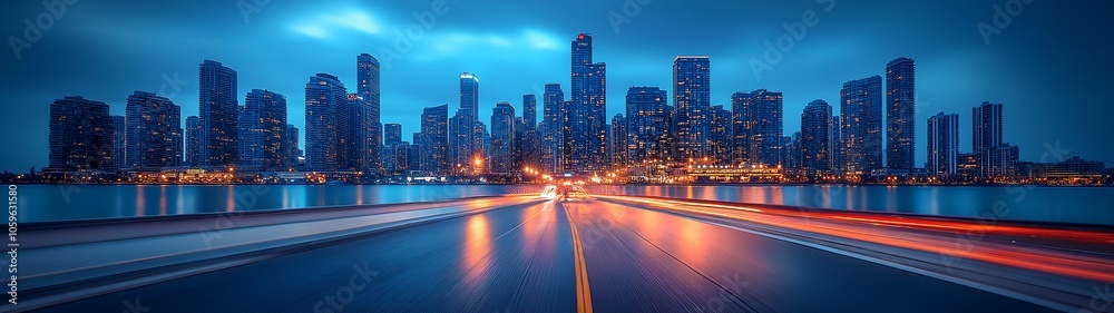 Fototapeta premium Tech savvy city, modern high-tech society