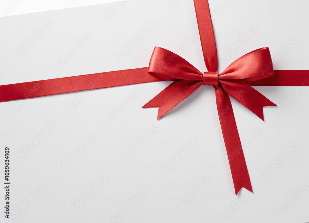 ribbon bow card note chirstmas celebration greeting decoration white background ribbon bow card note chirstmas celebration greeting decoration white background