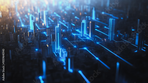 abstract professional business team people innovation connection of line from nail node to node on map background , networking concept