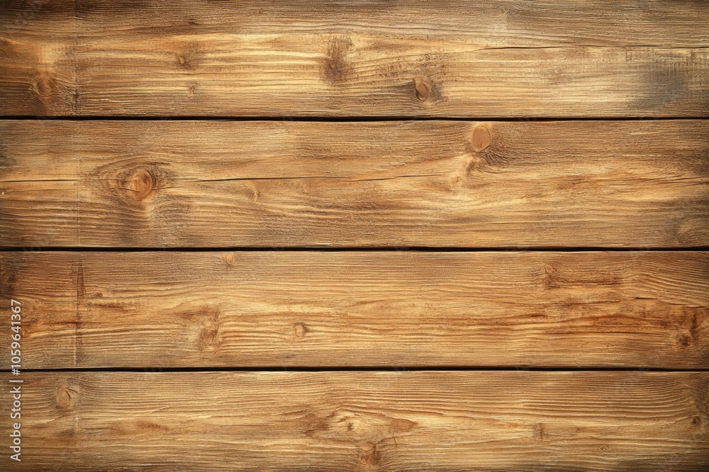 Fototapeta premium Warm, rustic wooden planks create a natural and inviting background.