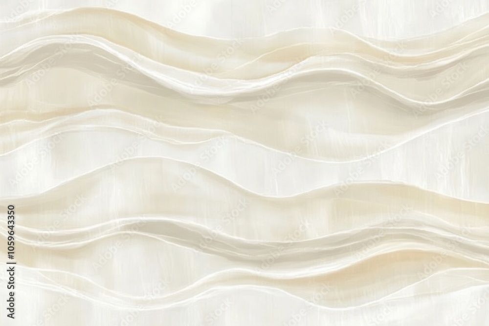 Obraz premium White and tan wave pattern, with a slightly blurry effect