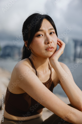 Wallpaper Mural  Woman in Casual Outdoor Setting Torontodigital.ca