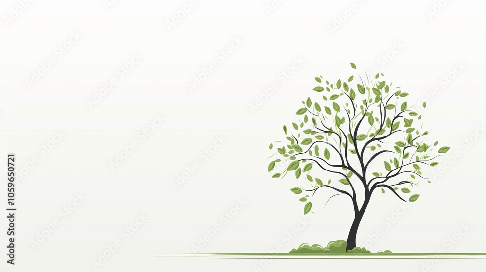 Obraz premium Abstract tree symbolizing ecological growth, sustainability, and environmental technology.