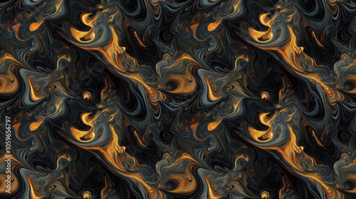 Seamless abstract pattern featuring intriguing textures and chaotic designs perfect for background use