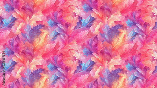 Vibrant seamless pattern of fractal colors with a fancy paint texture ideal for creative design projects imagination artistic expression