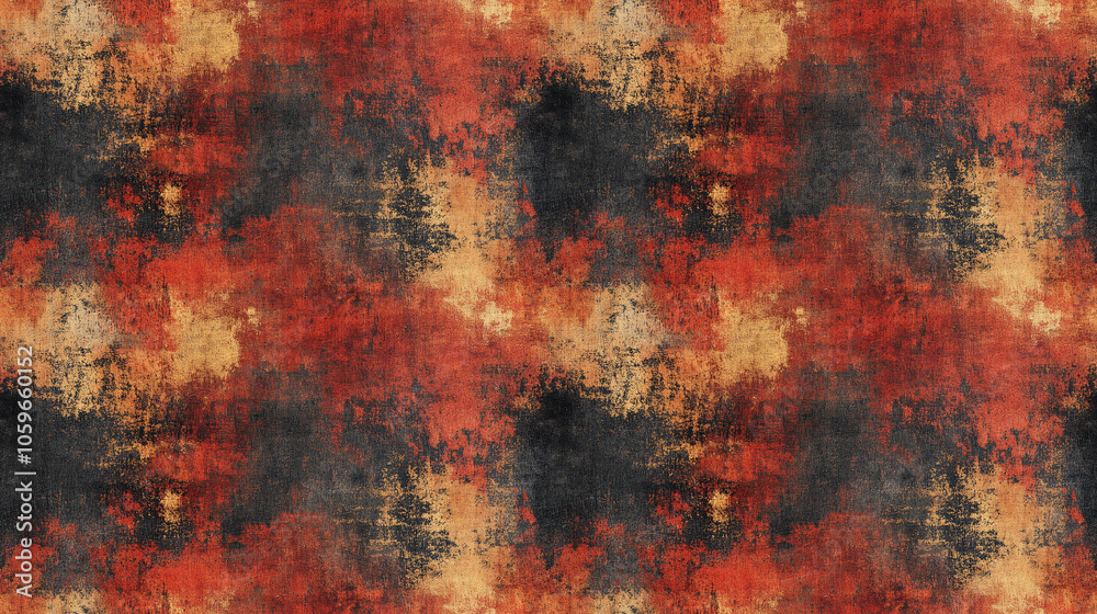 Obraz premium Seamless carpet design featuring a grunge and distressed texture perfect for interior renovation and upholstery applications