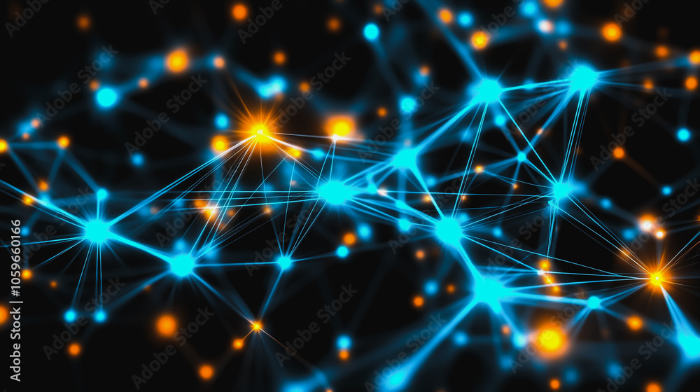 Obraz premium abstract professional business team people innovation connection of line from nail node to node on map background , networking concept