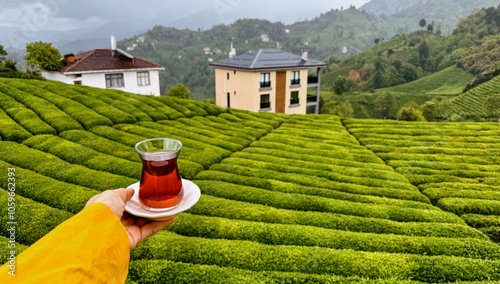 Holding Tea in Karadeniz Tea Plantation
 photo