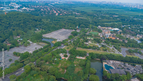 Songjiang District, Shanghai - Aerial photography of Sheshan and villa area photo