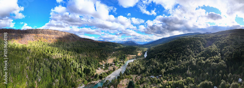 Panoramic View of El Bolsón’s Verdant Valleys