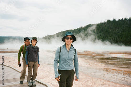 35mm Family Vacation Portrait Yellowstone 