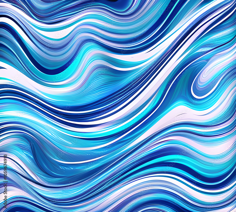 Fototapeta premium Blue and colorful wavy dynamic motion graphics. light motion shape curve. wavy banner template. background texture, neat cracks, 8k quality. generative ai 