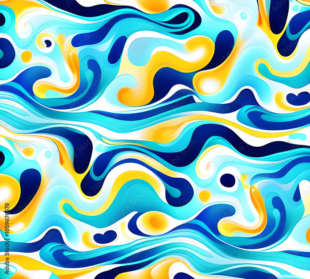 Fototapeta premium Blue and colorful wavy dynamic motion graphics. light motion shape curve. wavy banner template. background texture, neat cracks, 8k quality. generative ai 