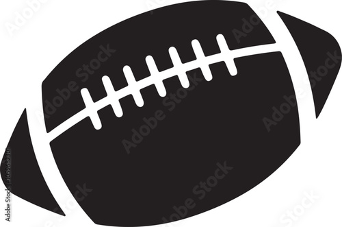 The illustration features an American football silhouette