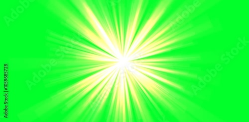 Shining Colorful Spark On A Green Screen