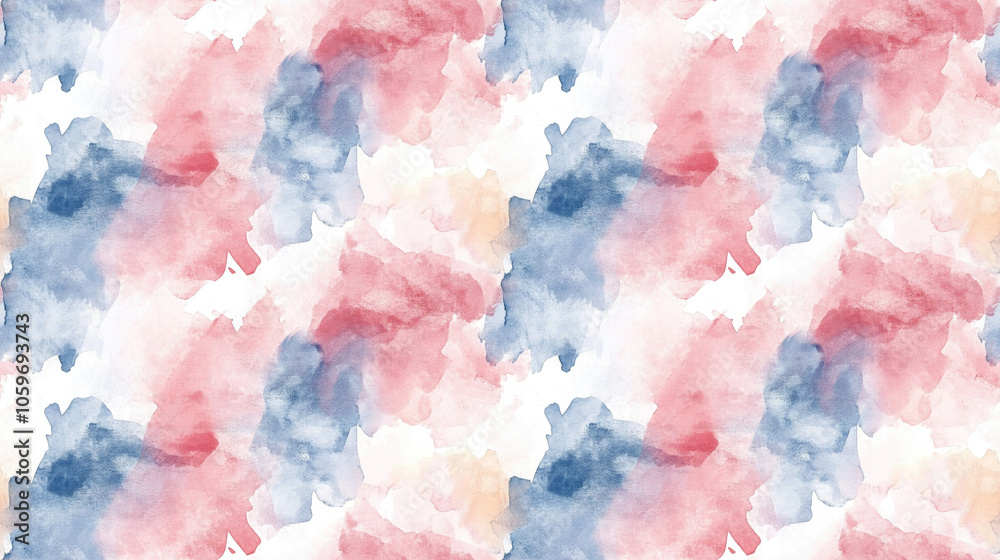 Fototapeta premium Seamless abstract watercolor pattern in soft light colors ideal for textile and background designs