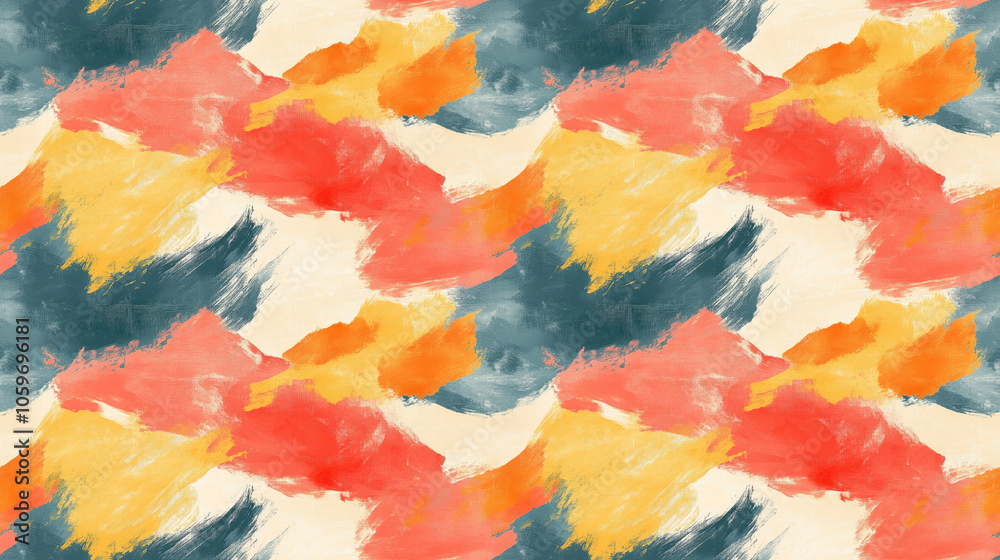 Fototapeta premium Seamless abstract painting pattern with a modern design perfect for creative projects like posters cards and wallpapers