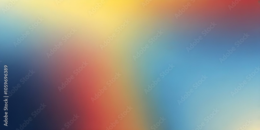 Obraz premium red yellow and blue gradient background with a smooth transition between the two colors, bright and vibrant hues create with ai