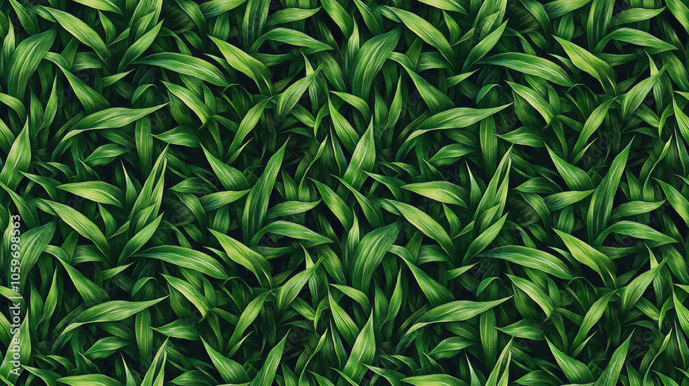 Fototapeta premium Seamless hand drawn texture of green grass for background design nature inspired artistic canvas