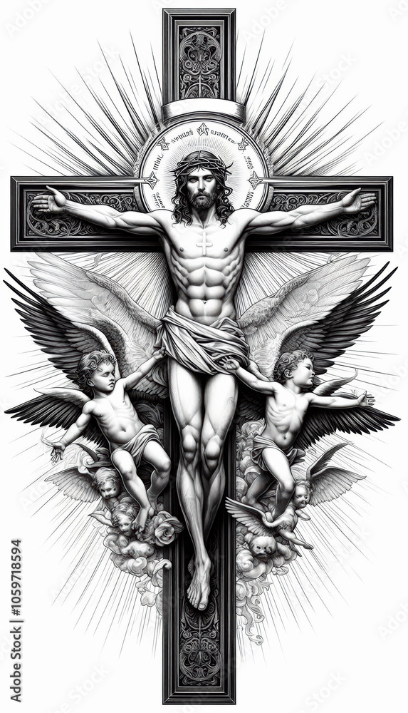 Fototapeta premium TATOO タトゥ 刺青 キリスト 十字架