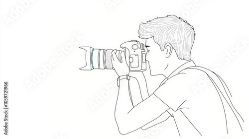 Young Photographer Capturing Moments with DSLR Camera