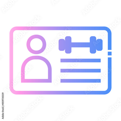 membership Line Gradient Icon