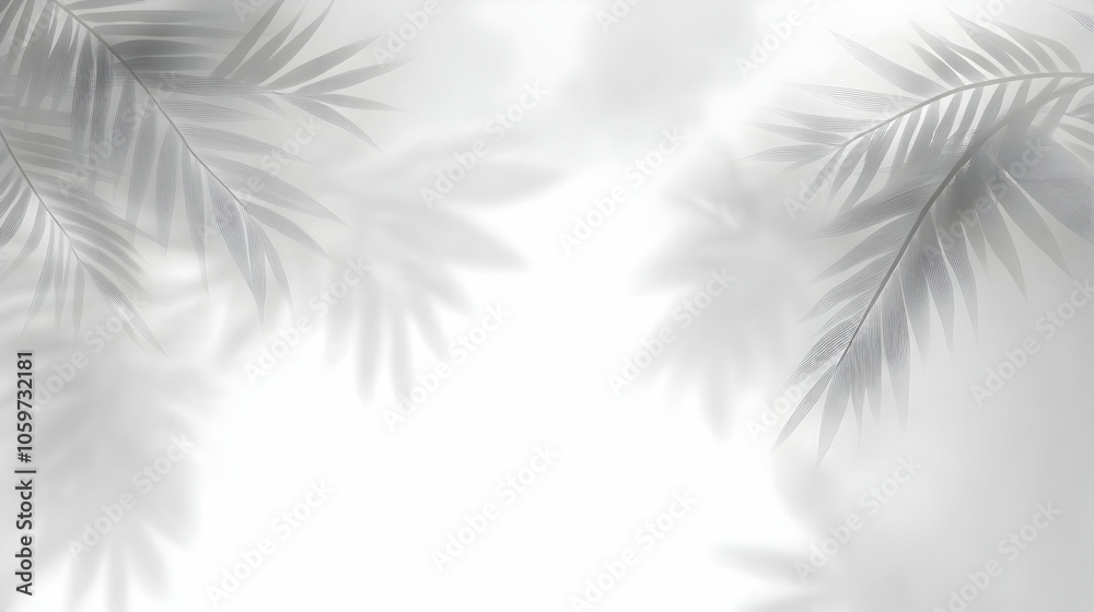 Obraz premium Palm Leaf Shadow Overlay Abstract Background