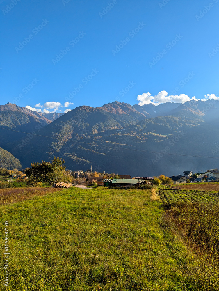 Obraz premium landscape with mountains and sky