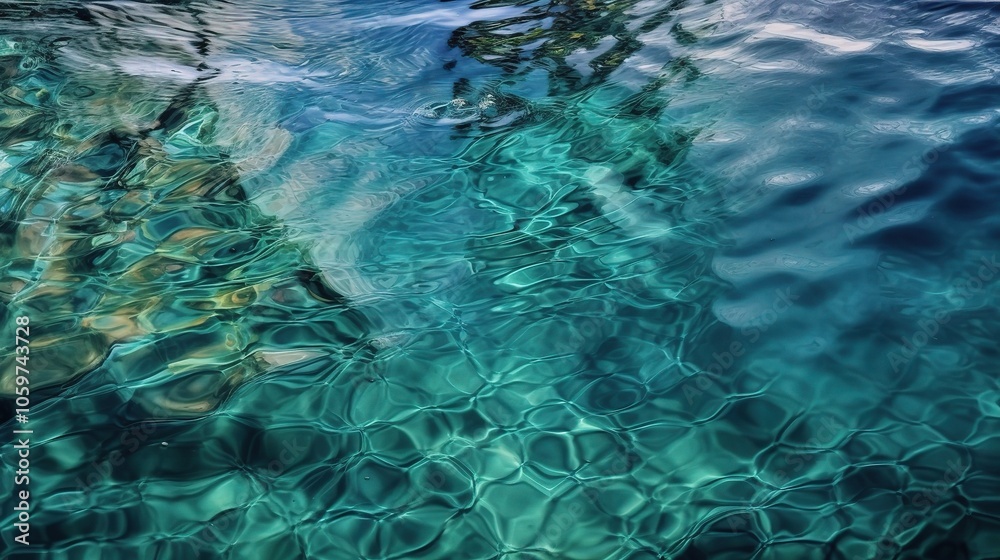 Obraz premium Serene Crystal Clear Water with Gentle Ripples