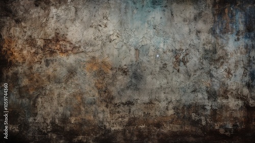 Dark Grunge Texture with Aged Scratches and Light Effects