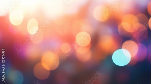 Colorful Bokeh Effect with Soft Gradient Background