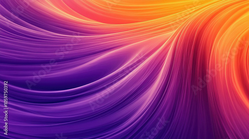 Wallpaper Mural Vibrant gradient background with swirling lines in purple and orange, creating an abstract wallpaper design Torontodigital.ca