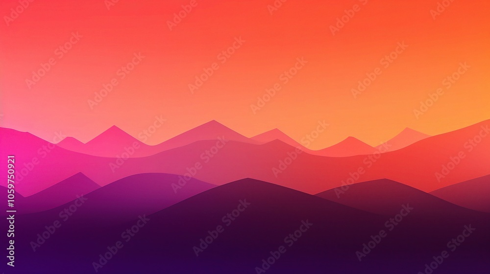 Fototapeta premium Vibrant Gradient Sunset Background with Light Shades