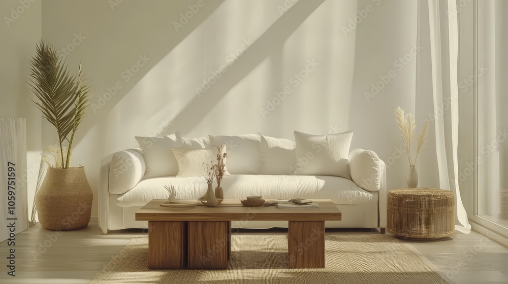 Bright and Airy Living Room with Natural Light and Minimalist Decor Bright and Airy Living Room with Natural Light and Minimalist Decor