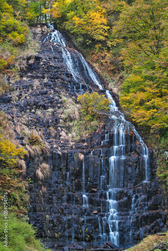 Akita,Japan - October 30, 2024: Hiyama fall in Akita, Japan photo