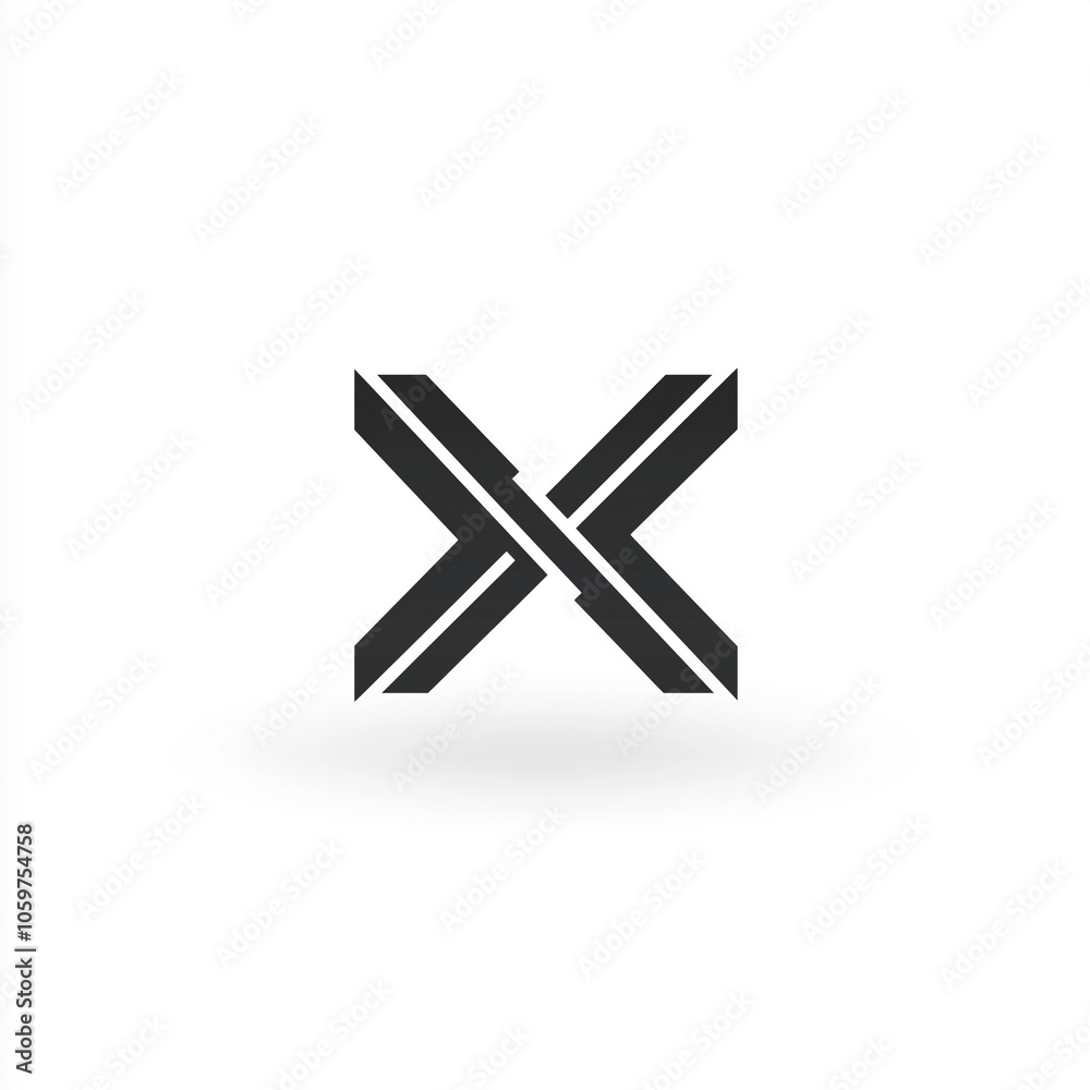 Obraz premium Abstract Geometric Shape Letter X Logo Design