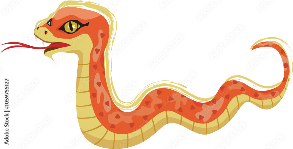 Obraz premium 巳年の蛇のイラスト