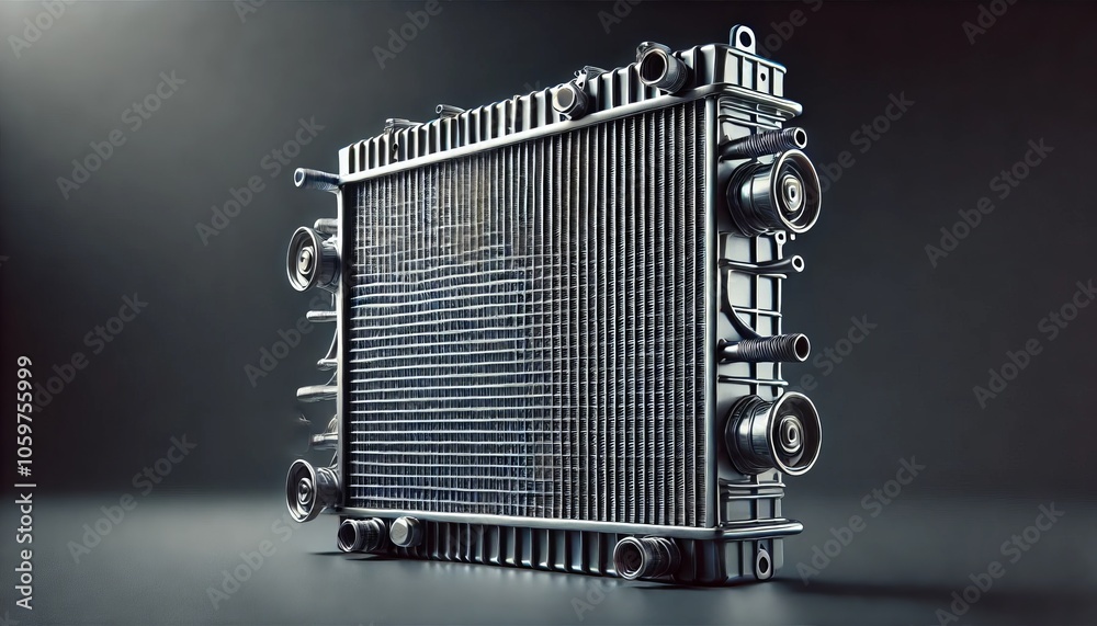 Fototapeta premium Automotive Radiator Cooling System Engine Part Closeup
