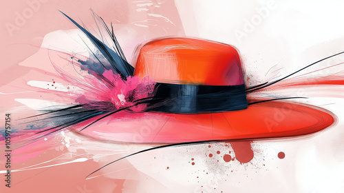 Fascinators and Hats on Display, Melbourne Cup Day, illustration,