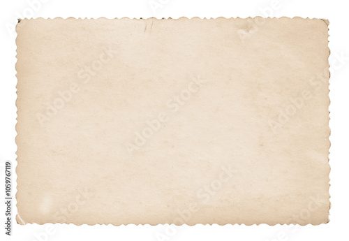 Obraz na płótnie Vintage empty photo paper with dust and torn edges on transparent background w salonie